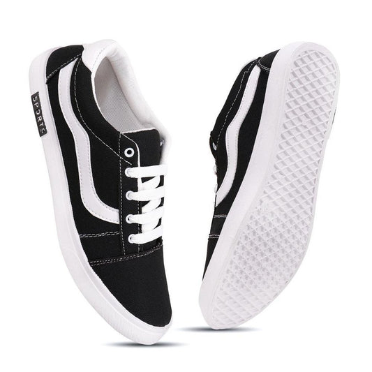 Men’s Black & White Casual Sneakers | Comfortable & Stylish Shoes for Daily Wear