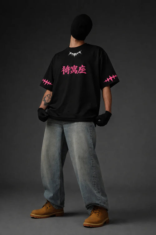 Oni Warrior Japanese Graphic Oversized T-Shirt