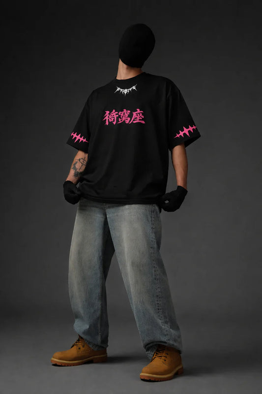 Oni Warrior Japanese Graphic Oversized T-Shirt